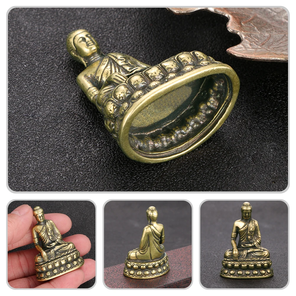 

Meditation Decor Buddha Statue Decoration Retro Copper Sculpture Craft Figurine Man