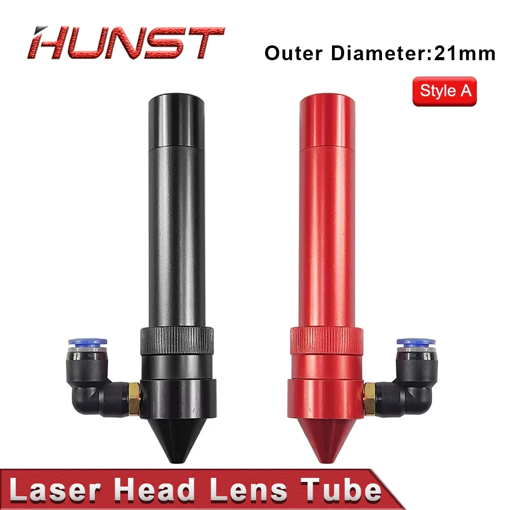 HUNST Testa Laser CO2 Tubo Lente Diametro Esterno 21mm + Ugello Aria per Lente Dia.20 FL 50.8/63.5mm per Macchina da Taglio Laser CO2