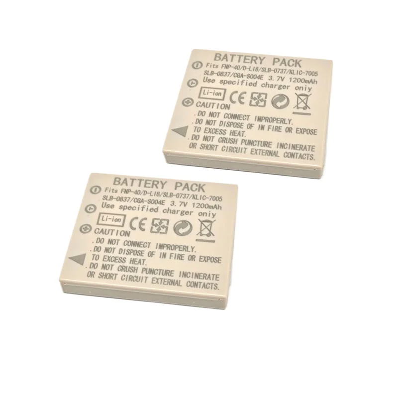 1200mAh 3.7V NP-40 Camera Battery+Charger for FUJIFILM FNP40 NP-40N for KLIC-7005 KODAK for PENTAX D-Li85 for SAMSUN SLB-0737