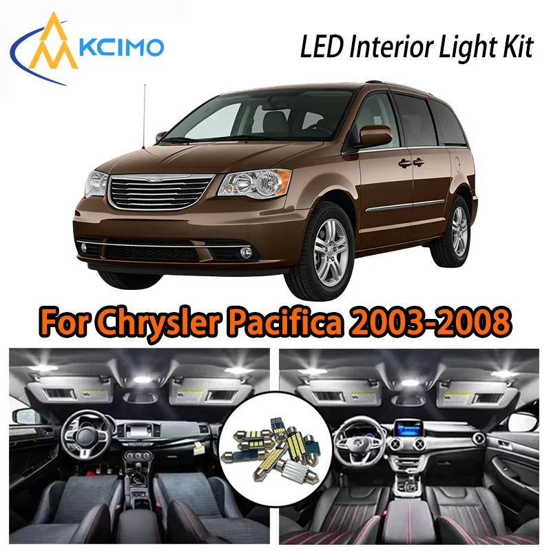 

KCIMO For Chrysler Pacifica 2003-2008 Premium LED Interior Kit - 2 Colors , Quick Installation, Long-Lasting