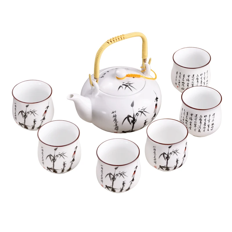 Jingdezhen Liliang Pot Ceramic Kung Fu Tea Set, Complete Set of Household Tea Pots, Tea Gifts