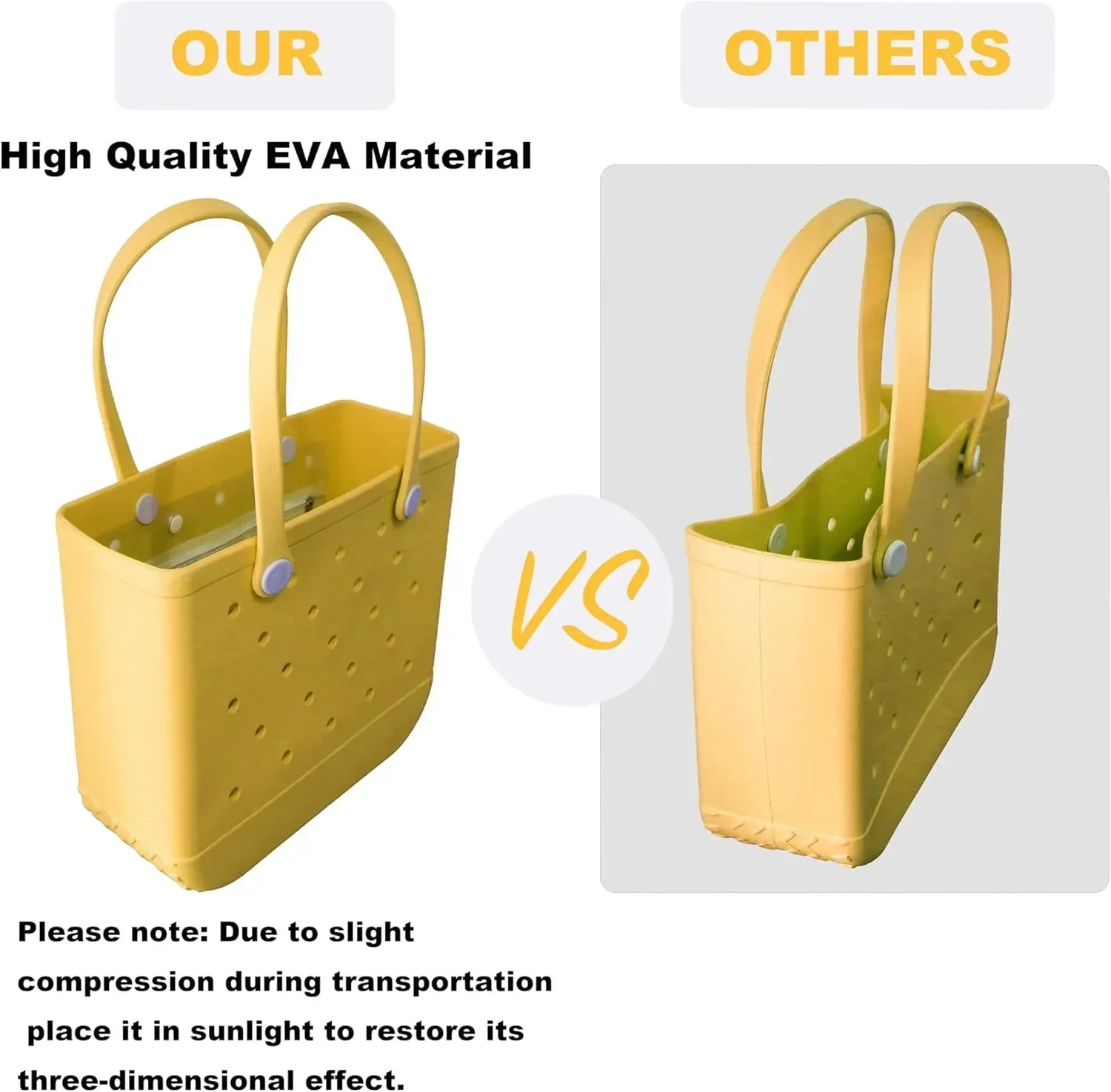 

Swimming Bags Small Waterproof Washable Tote for Beach Boat Pool Work School Sports Lightweight tote Bag EVA Beach Basket Women