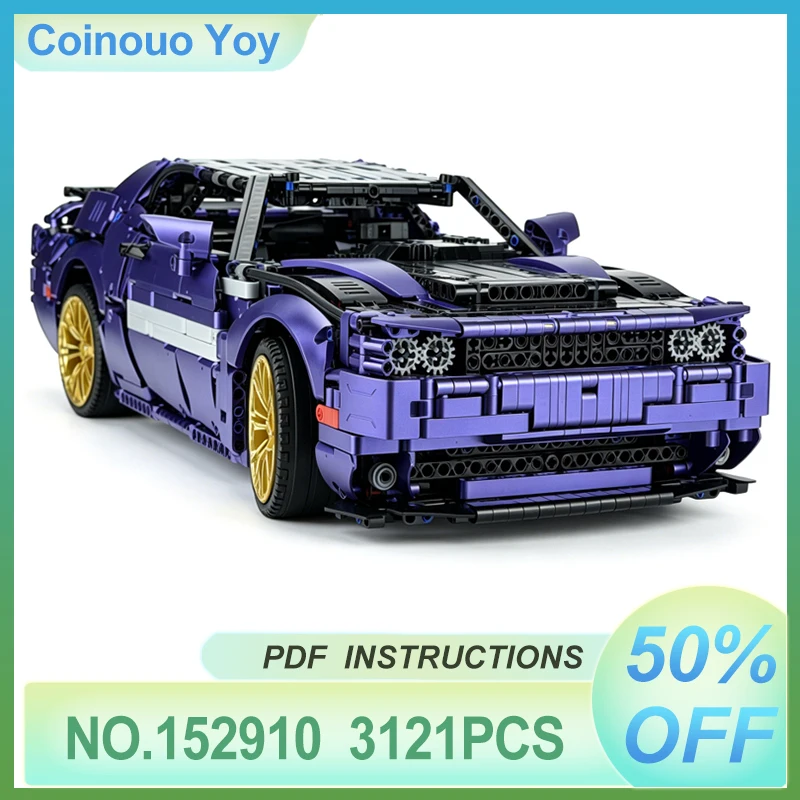 

Collectible 152910 Demon Hellcat GT Super Sport Car Building Block Technical Vehicle Brick Assembly Children Toys Christmas Gift