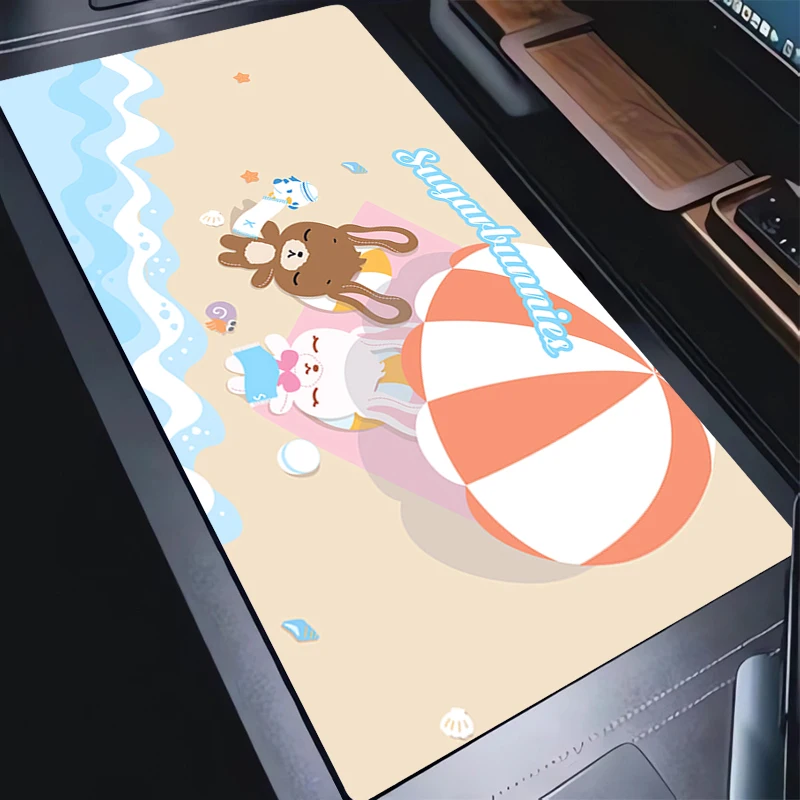 

Durable Anti-Fray Mouse Pad Large Computer Mousepad sugar Bunnie Gaming Desk Mat PC Anime Keyboard Gamer Accessories Table Pad