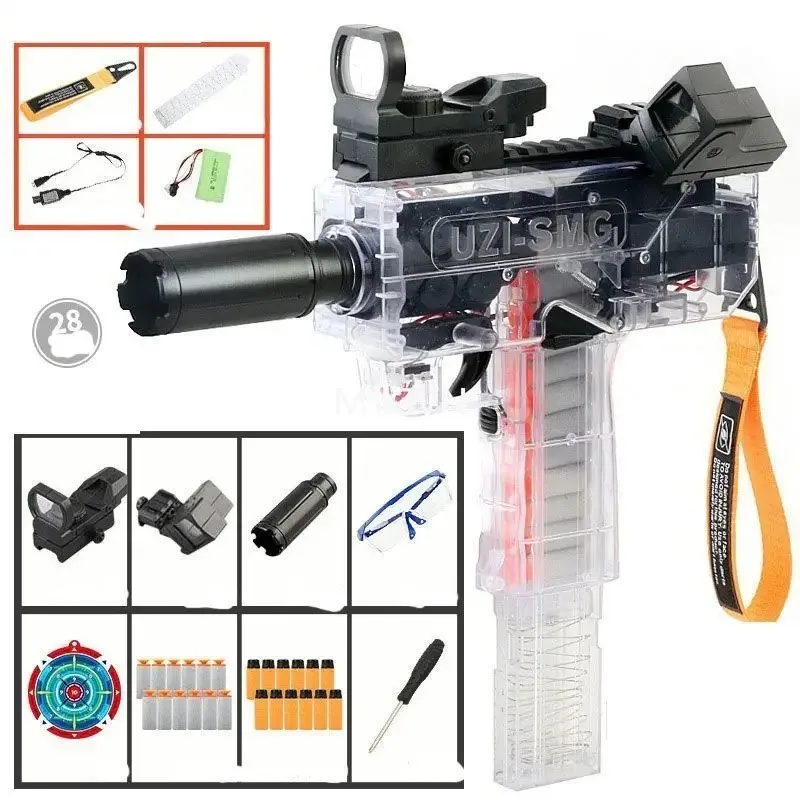 

Automatic Electric Soft Bullet Toy Submachine Gun Continuous Firing Blaster Outdoor Shooting Sport Pistol For Boys Adults CS