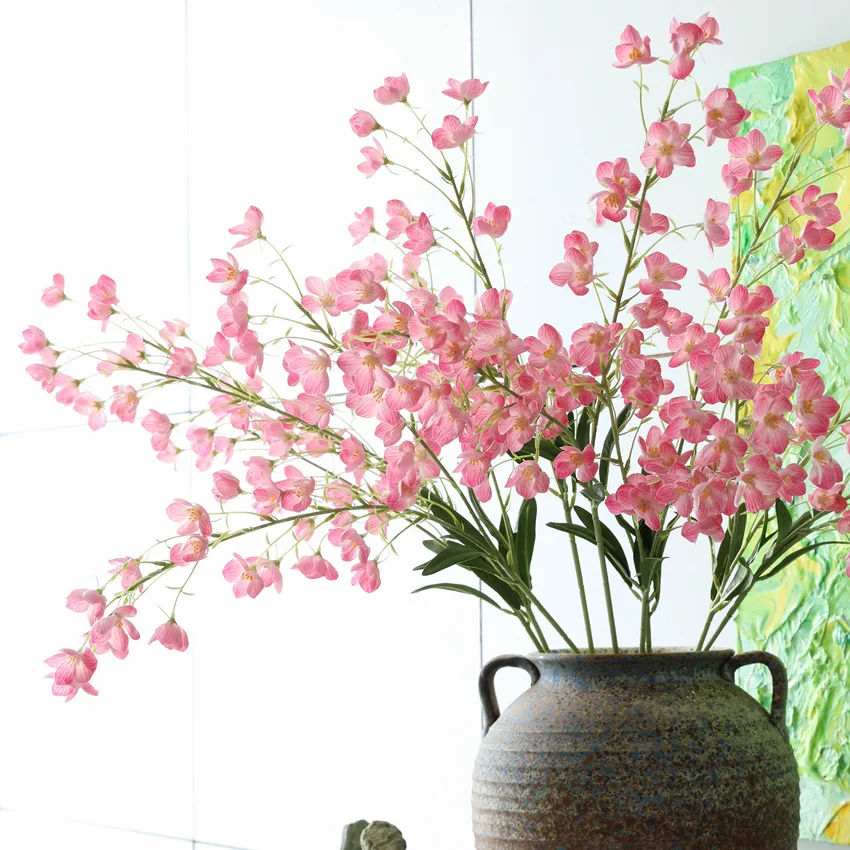 5 Stück Künstliche Blumen Maiglöckchen Seidenblume für Heimdekoration Hochzeitsdekoration Blumenlange Zweige Windspiel Partydekoration – Detail 5