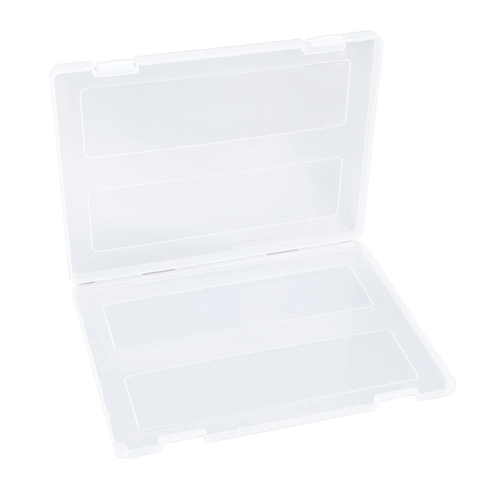 New Transparent File Box Plastic Buckle Certificate Storage Box Snap Closure Portable Document Storage Box Office Supplies