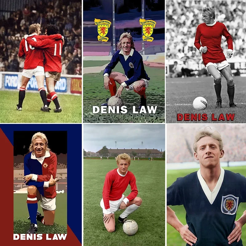 GEORGE BEST & DENIS LAW Legend Football Player Metal Sign Poster Bar Interior Wall Room Decoration