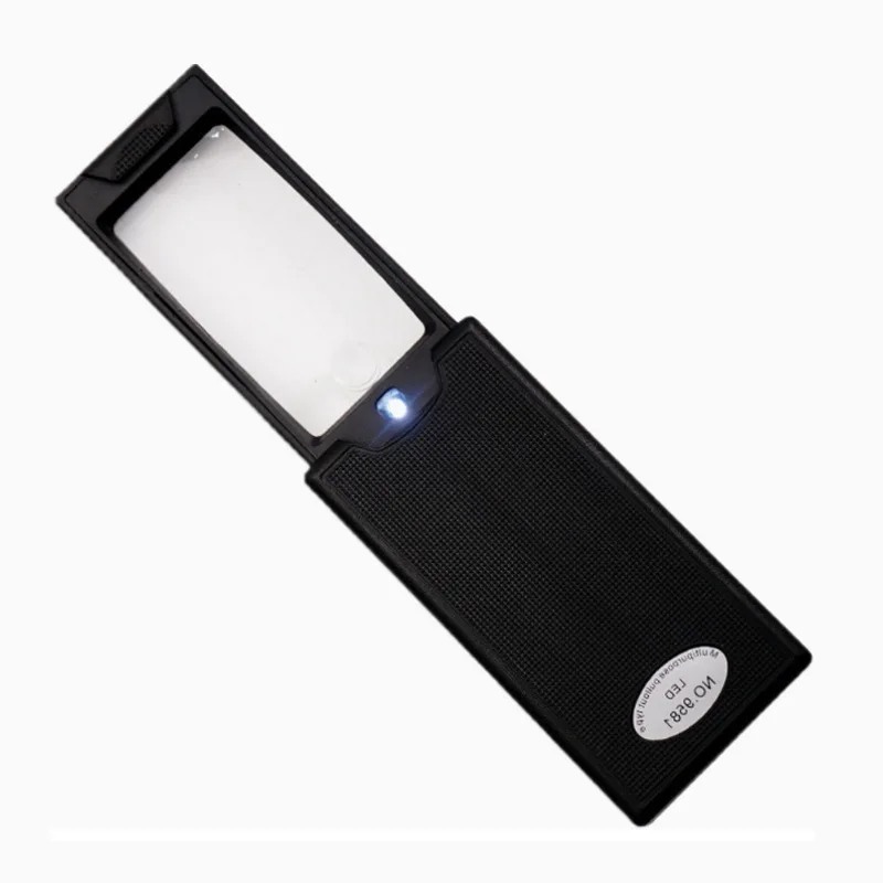 2.5X 45X Led Lamp Lighting Pull-Out Reading Reading Book Appraisal Antique Jewelry Handheld Reading Book Magnifying Glass