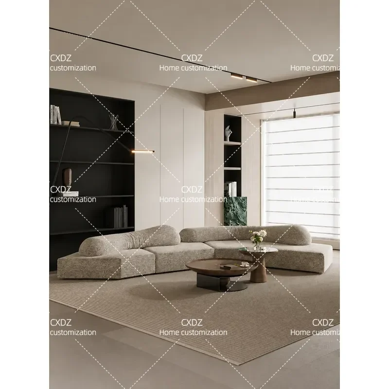 Double Sided Rocking Sofa Large Flat Floor Minimalist Living Room Villa Cafe Large Apartment Combination Module