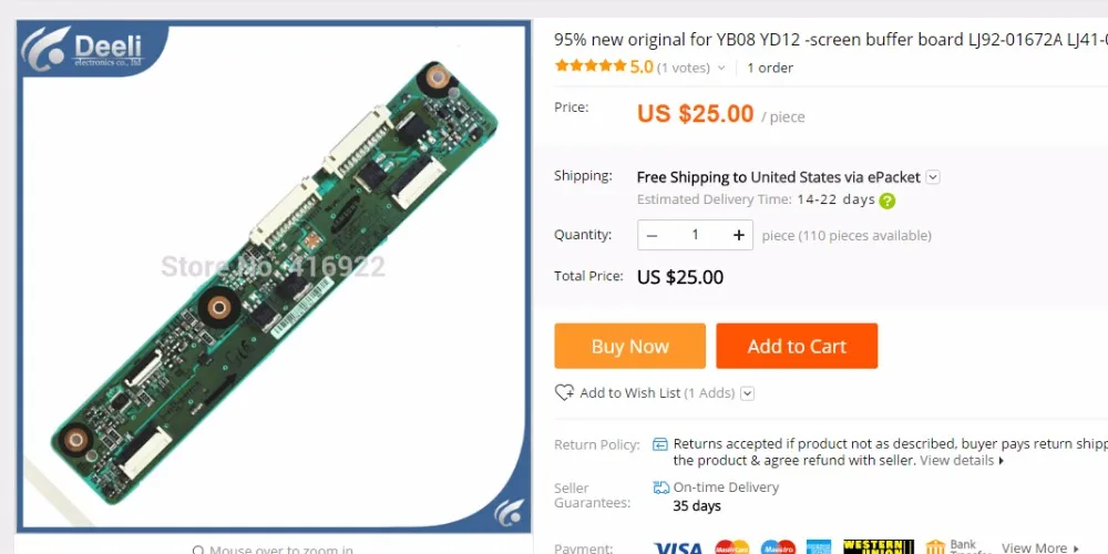 الأصلي ل YB08 YD12-لوحة عازلة للشاشة LJ92-01672A LJ41-06615A