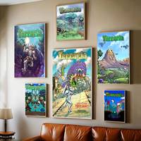 Game T-Terraria Cool Classic Vintage Posters Decoracion Painting Wall Art White Kraft Paper Kawaii Room Decor