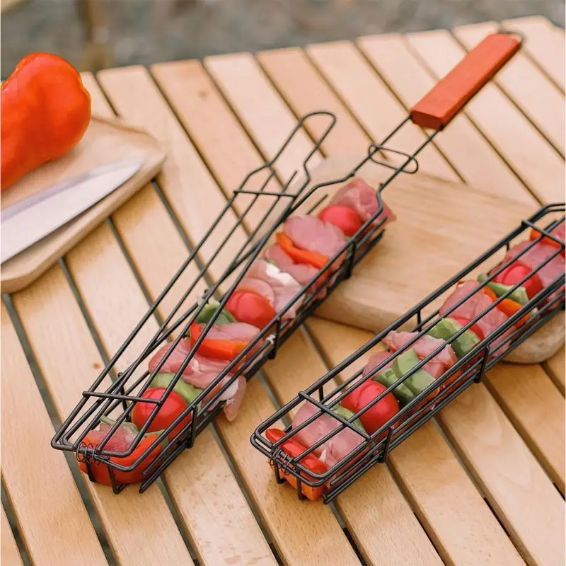 

Iron Wire Grills Rack with Ergonomic Handle for Even Heat Distribution