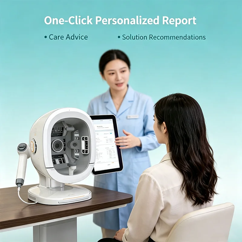 Professional Facial K33 AI Skin Analysis Machine 15.6 Inch Screen 29 Detection Functions Intelligent AI Data Report