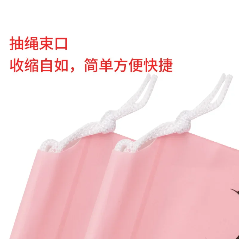 Bolsas de almacenamiento para el cuidado posterior de pestañas, bolsa de embalaje de viaje de plástico EVA impermeable con cordón, accesorios para extensiones de pestañas, 10 Uds.