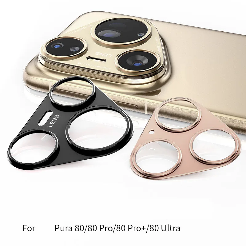 Для Huawei Pura 80 Ultra Pura80 Pro объектив камеры из алюминиевого сплава, полые защитные пленки, металлическая наклейка для Pura80 Plus, пленочная крышка