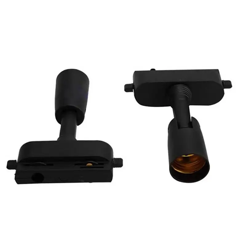 AA94-Adjustable Mini Track Light Black And White Single Phase Bulb Replaceable Plastic Track Light DIY Accessories