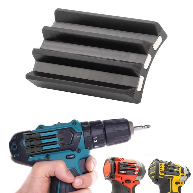 

Drill Bit Holders Shatterproof Adhesive Backing Compactly Design for Impacts Driver and Drills Quickly Swaps B03E