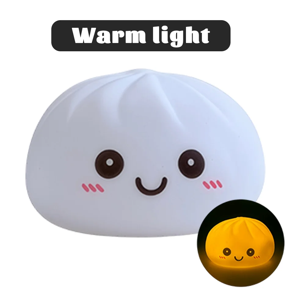 Niedliches Leuchtendes Knödel-Quetschspielzeug, Weiche Dekompressionslampe, Leuchtendes Nachtlicht für Schlafzimmerdekoration, Schreibtisch-Ornament und – Detail 6