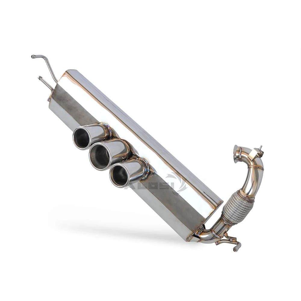 ثلاثة أطراف عادم متوسطة لسيارة Mercedes Benz Smart W453 1.0 0.9T 2015-2021 SS304 عادم عادم الأداء CatBack