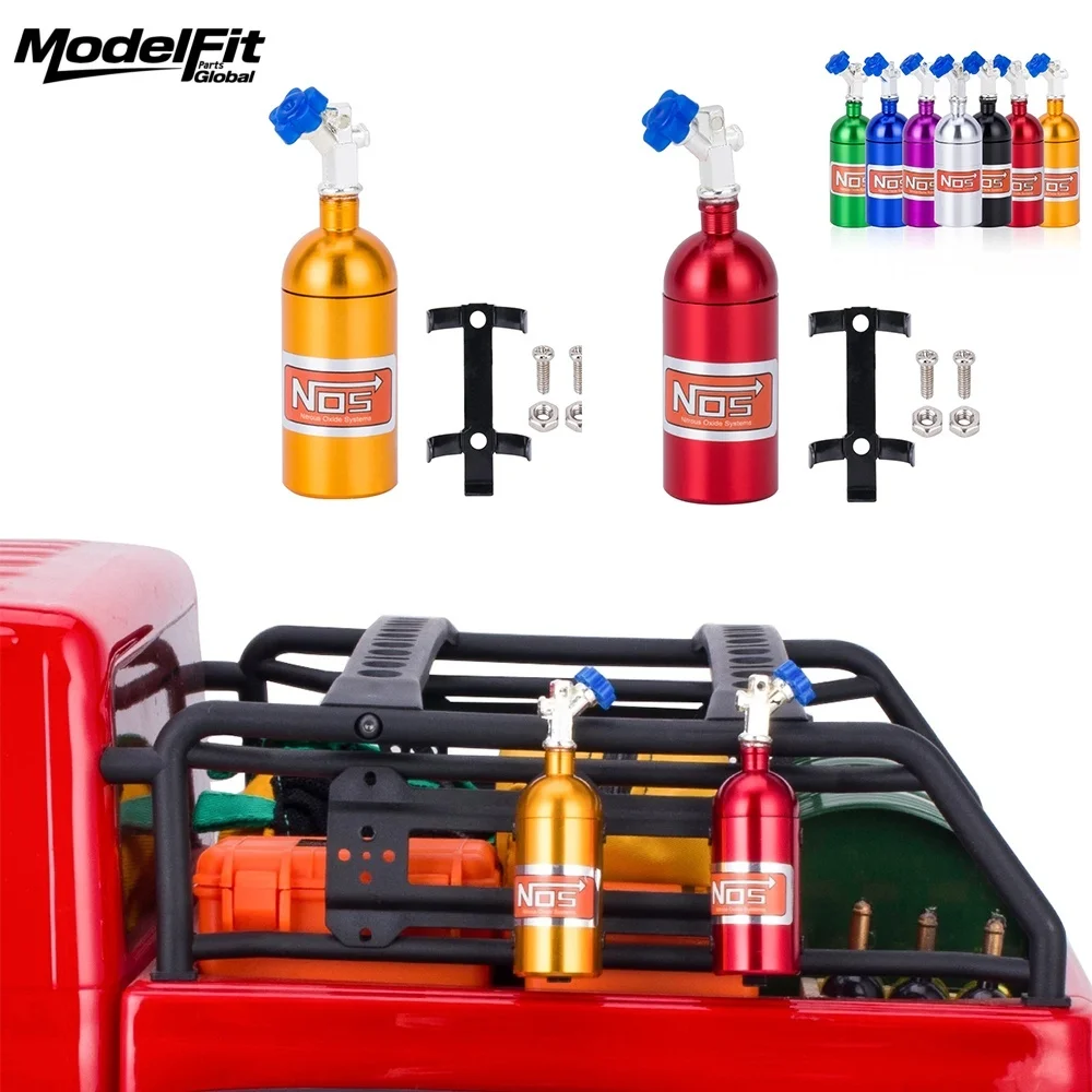 Metalowa symulacja butli azotowej NOS, model dekoracyjny do samochodów RC 1/10 Traxxas TRX4 Defender Axial SCX10 II 90046 RC4WD Yikong