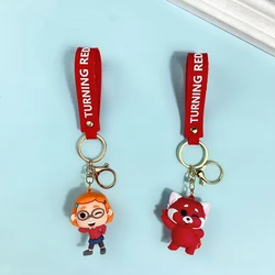 New  Cartoon Turning Red Gnomes Keychain Pendant Bag Car Keychain Accessories Valentine's Day Wedding Anniversary Birthday Gift