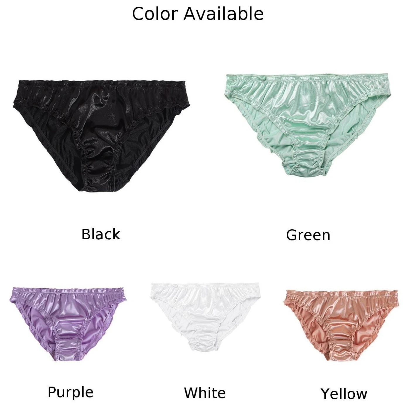 Women Soft Smooth Briefs Sexy Comfortable Panties Imitation Silk Satin Underwear Female Lingerie Lady Underpants Solid Color