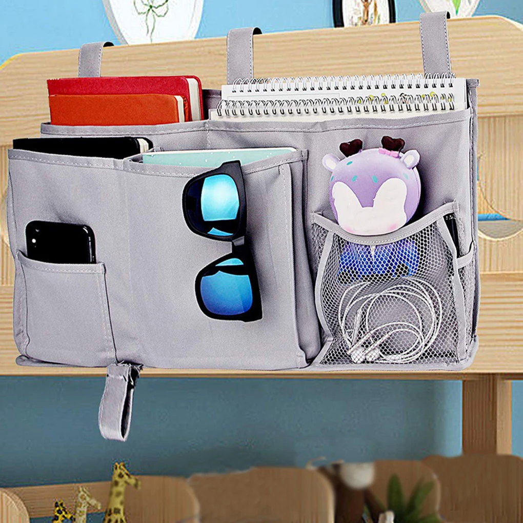 

Baby Crib Organizer Cot Caddy Bed Storage Bag 8 Pockets Bedside Hanging Diaper Nursery Organizer for Diapers Toys Clothing