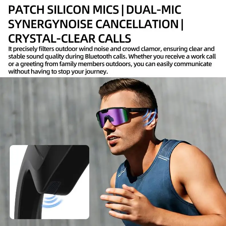 IMX219 AI Smart Glasses Camera 1200P HD Video Sunglasses Hands-free Voice Assistant Polarized Sports Glasses Cycling Hiking