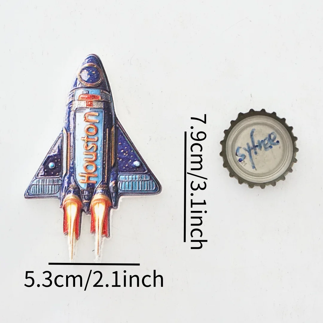 مغناطيس الثلاجة الأمريكية، مغناطيس الثلاجة هيوستن، ديكور المنزل، مغناطيس الثلاجة الصاروخي، مغناطيس ثلاجة الصور #3