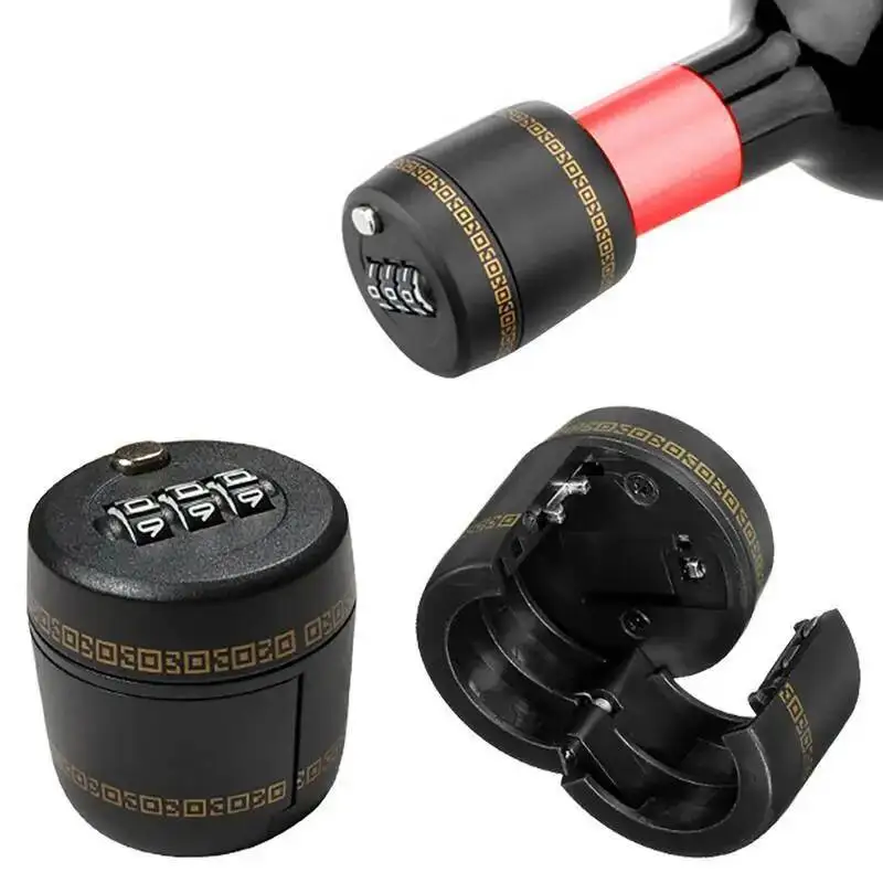 

Whiskey Password Combination Lock Wine Bottle Top Stopper Vacuum Plug Device Preservation For Furniture Hardware