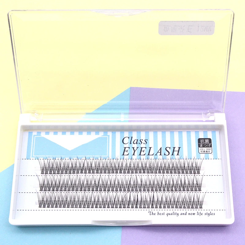 Fishtail Fairy Grafting ขนตาปลอมนุ่มและธรรมชาติ Single Cluster Segmented ปลอม Eyelashe Cross Lashes Extension Beauty