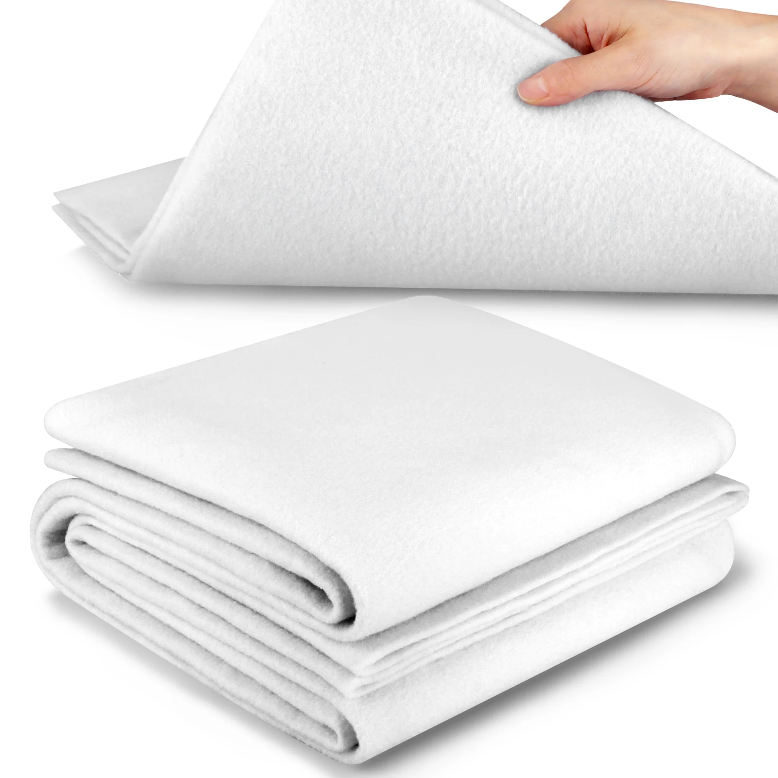 Fusible Interfacing For Sewing Soft And Stable Thick Heavy White Iron-On Non-Woven Fabric Stiffener 59 X 59 Inch Iron On Polyes