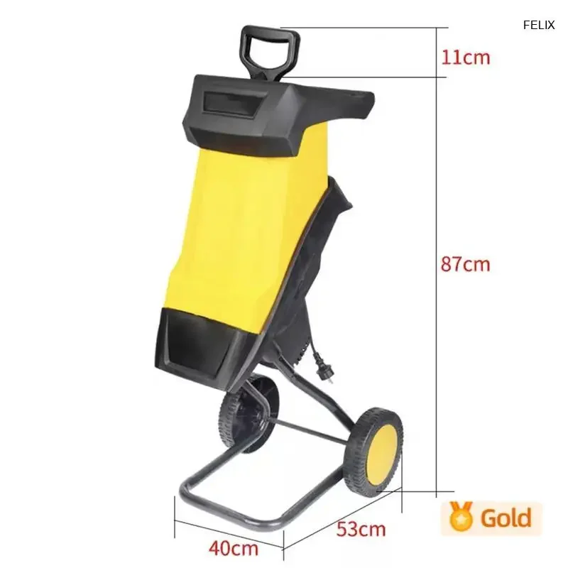 

Garden Wood Shredder Wood Crusher Leaf Branch Twig Shredder Electric Pulverizer 2500W Multifunctional Electric Branch