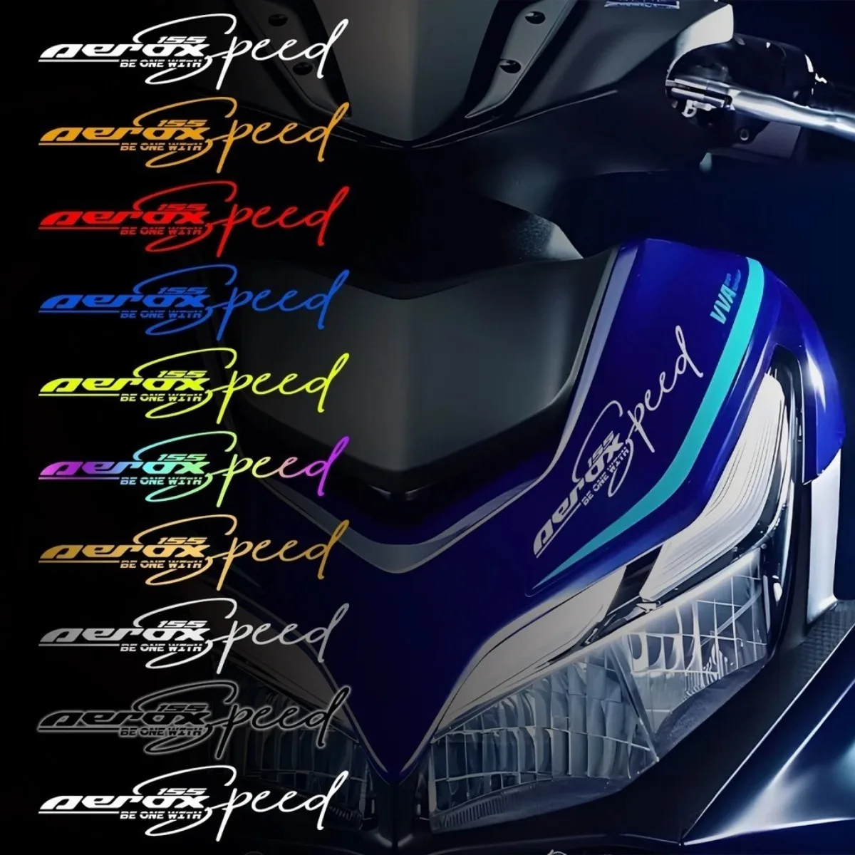 Reflective Waterproof Motorcycle Stickers Motor Bike Scooter Head Body Windshield Accessories Decal For YAMAHA AEROX155