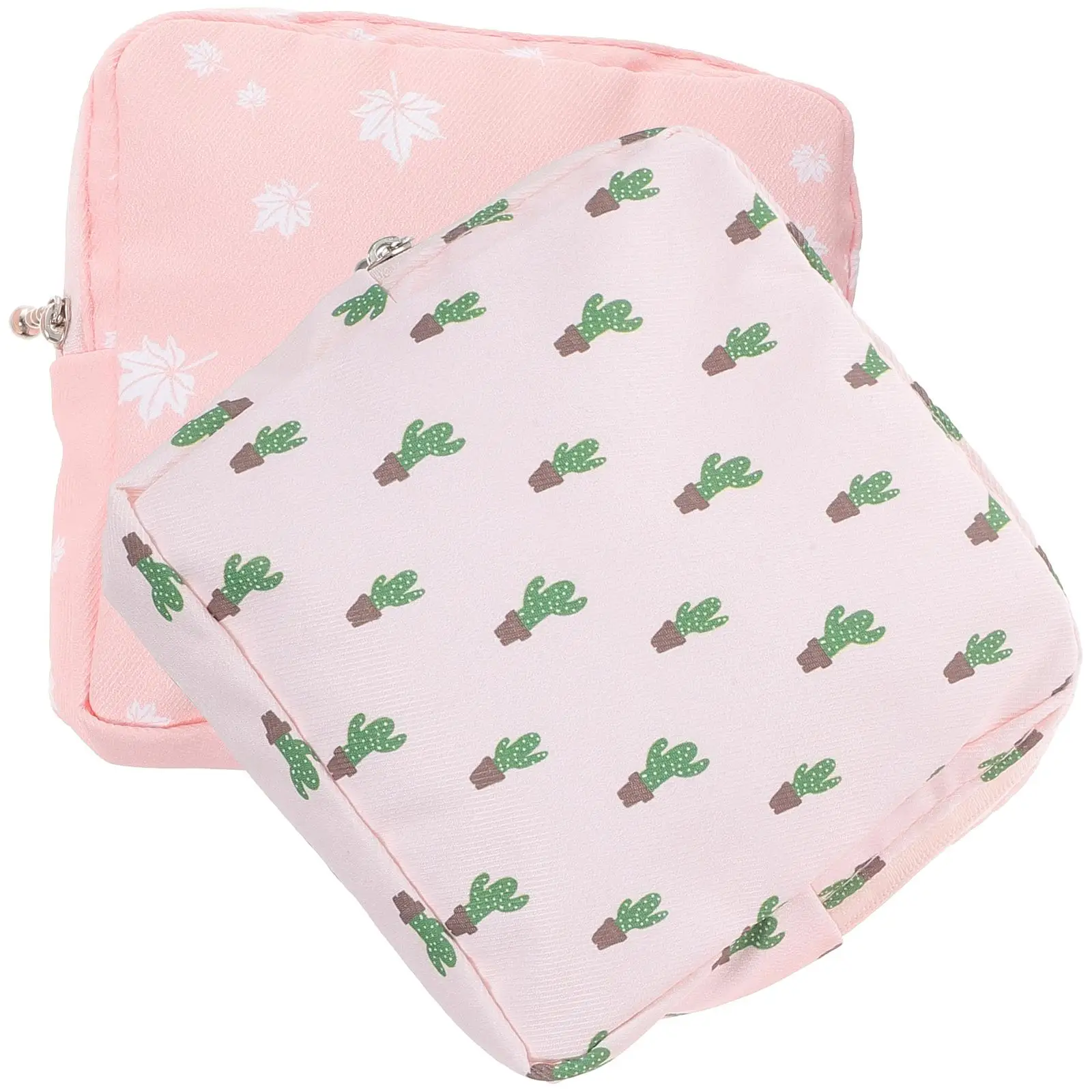 

2Pcs Sanitary Napkin Storage Bag Portable Small Wet Pouch Girls Menstrual Pad Holder Hygiene Travel Accessories Cotton Aluminum