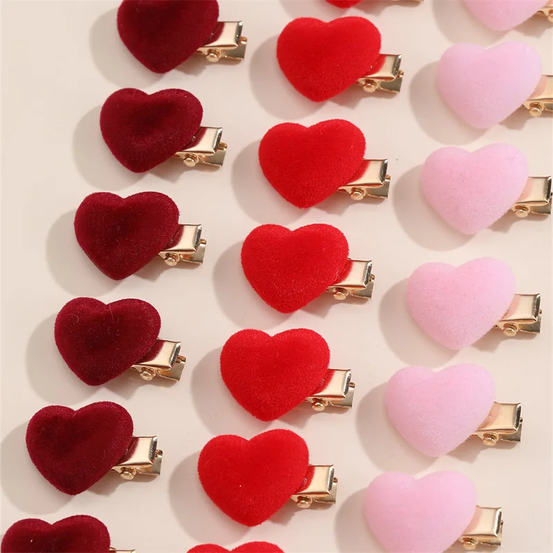 10/30 Stück/Set kleine Herz-Haarspangen – zierliches Liebesdesign, diskreter Akzent für Alltagsfrisuren. – Detail 3