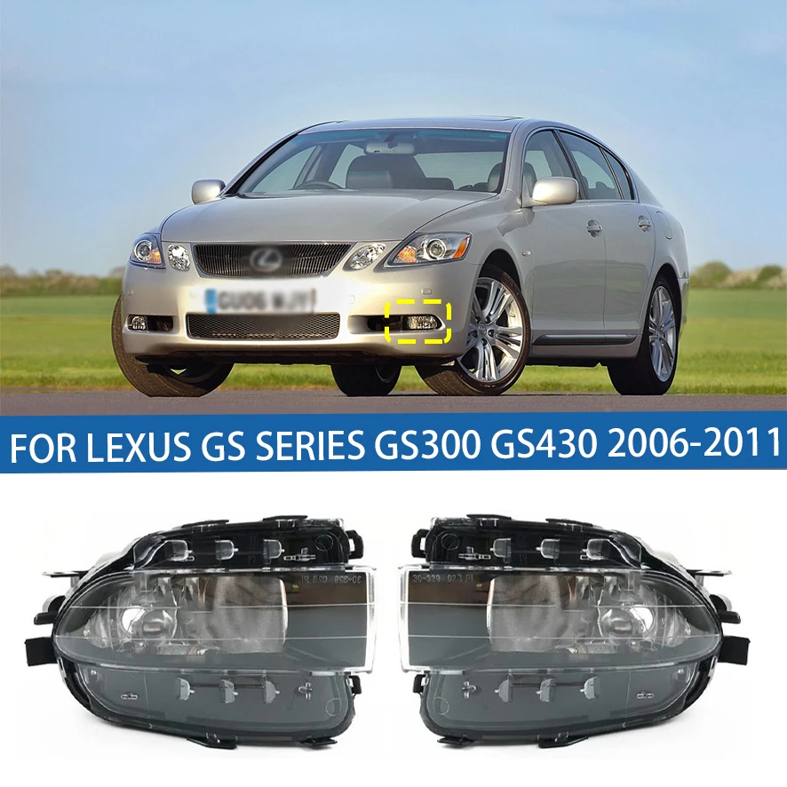 

For Lexus GS Series GS300 GS430 2006 2007 2008-2011 Front Bumper Foglight Fog Light Fog Lamps Foglamp DRL Daytime Running Light