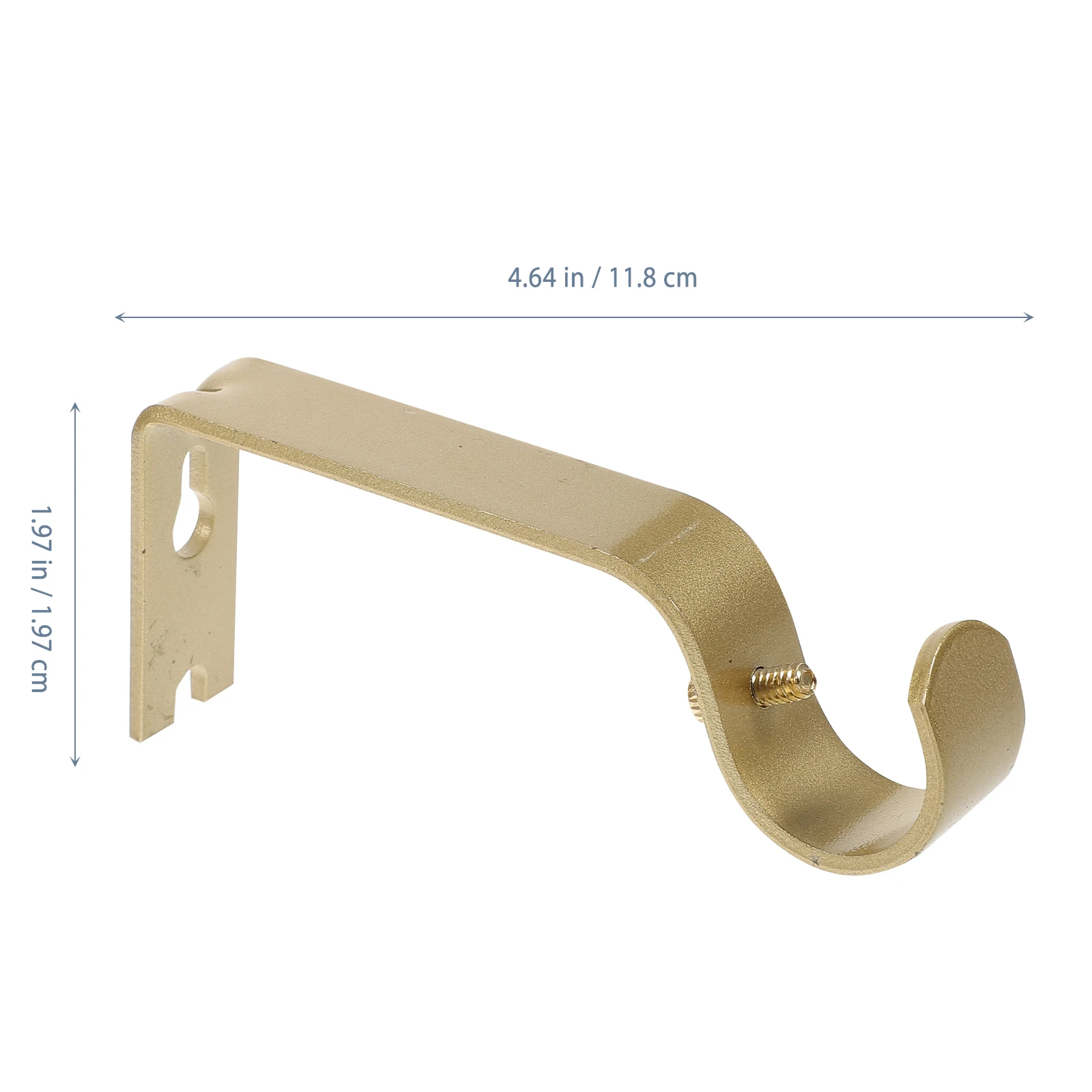 

3Pcs Wall Mount Curtain Rod Brackets Adjustable Hooks for Window Door Drapery Pole Sturdy Iron Design Reliable Stability Easy