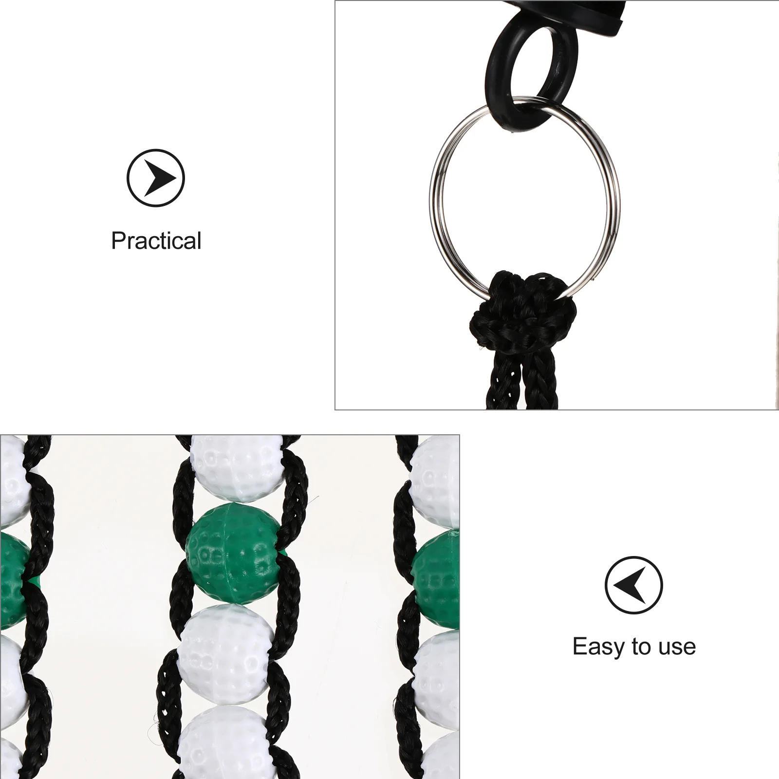 

5pcs Stroke Score Counter Bead Chain Random Color For Golf Scoring Device Wrist Scorecard Golf Training Aid Tool