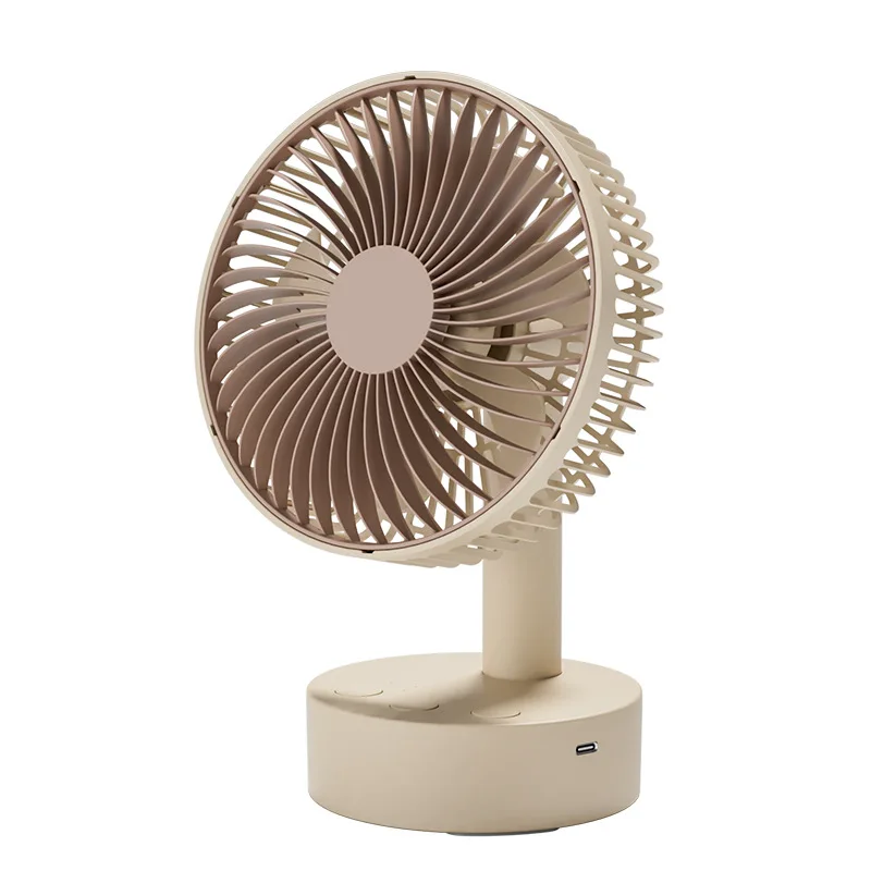 Six-Inch Desktop Fan for Office Use USB Rechargeable Oscillating Table Fan with Long Battery Life for Bedroom and Bedside