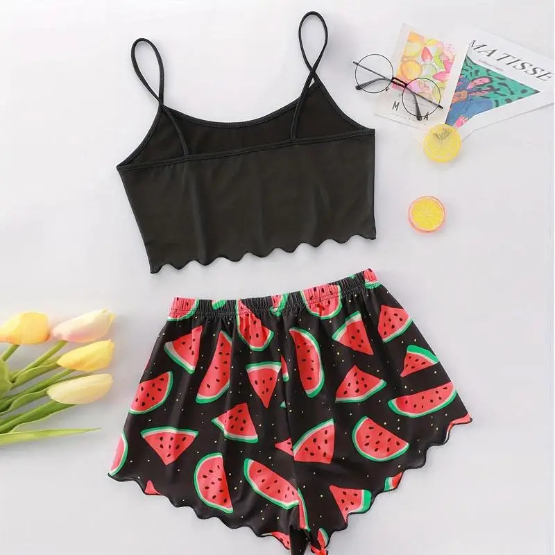 

Women's Printed Csole Top Pajamas Home Wear Comfortable Thin Design for All Seasons Spring M Suitable