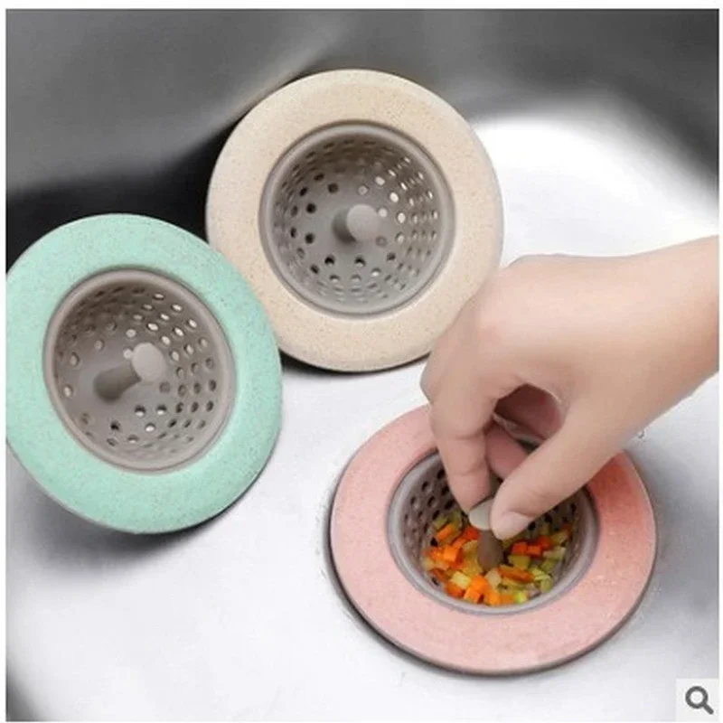 Kitchen Silicone Sink Strainer Filter Anti-blocking Hair Catcher Hair Stopper Plug Trap Shower Floor Drain Covers Accessories