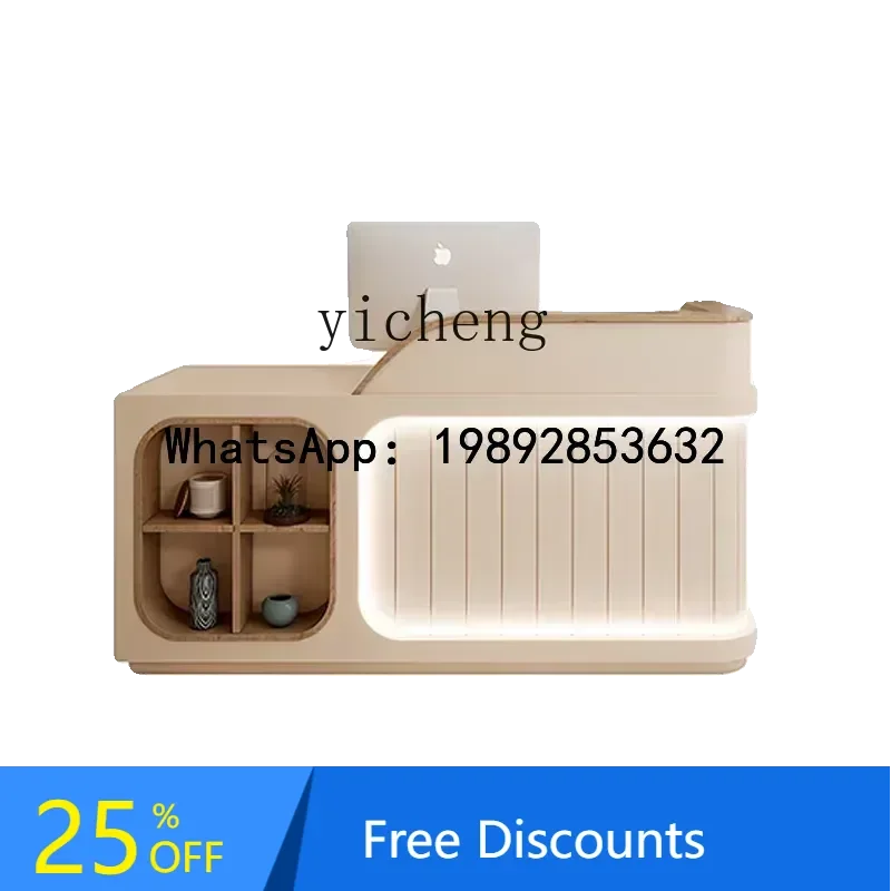 Modern Simple Clothing Store Barber Shop Beauty Salon Small Cashier Reception Front Desk Counter Shop Bar Table