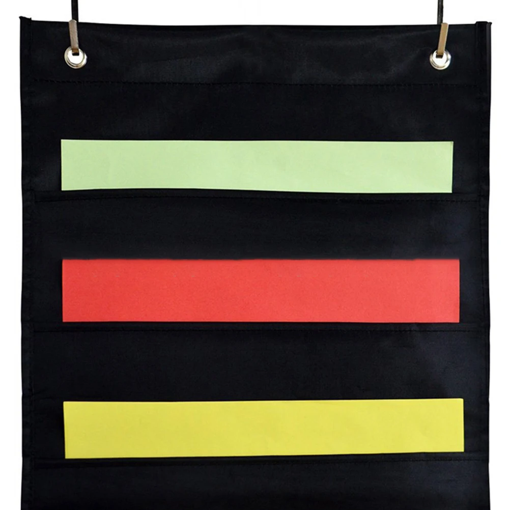 

Hanging File Organizer Oxford Cloth Folder For Office Home Wall Hanging Storage Bag Black Reusable Stationery Bag Space Saving