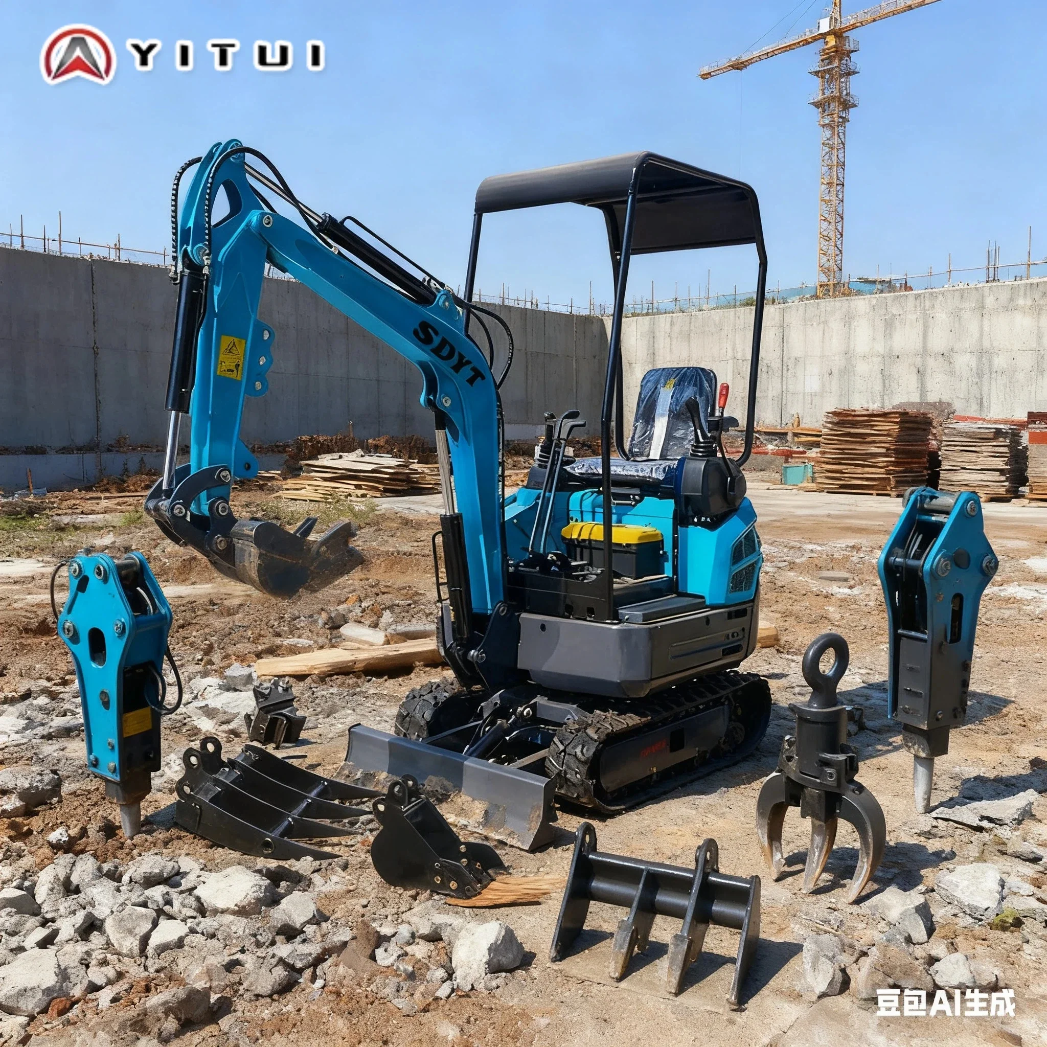 

2025 New Mini Excavator 2.0s Compact Excavator Diesel Breaker Compatible Ce For Concrete Crushing Customized Mini Excavator
