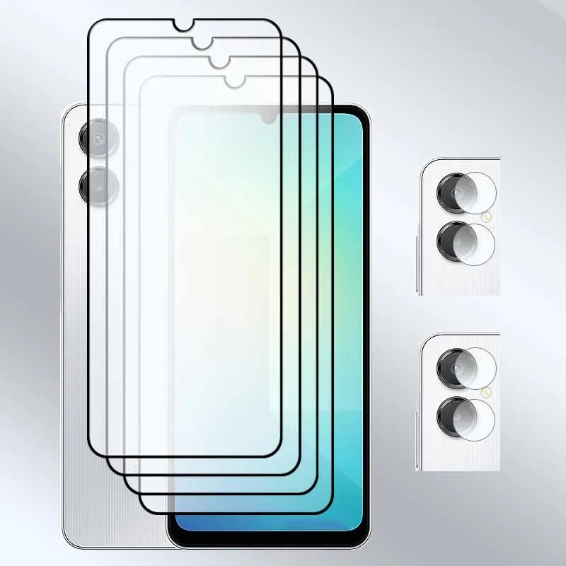 

Upgrade Full Cover Glass For Samsung galaxy A06 5G Screen protector 9H Anti-Scratch Front glass A06 5G Soft lens film