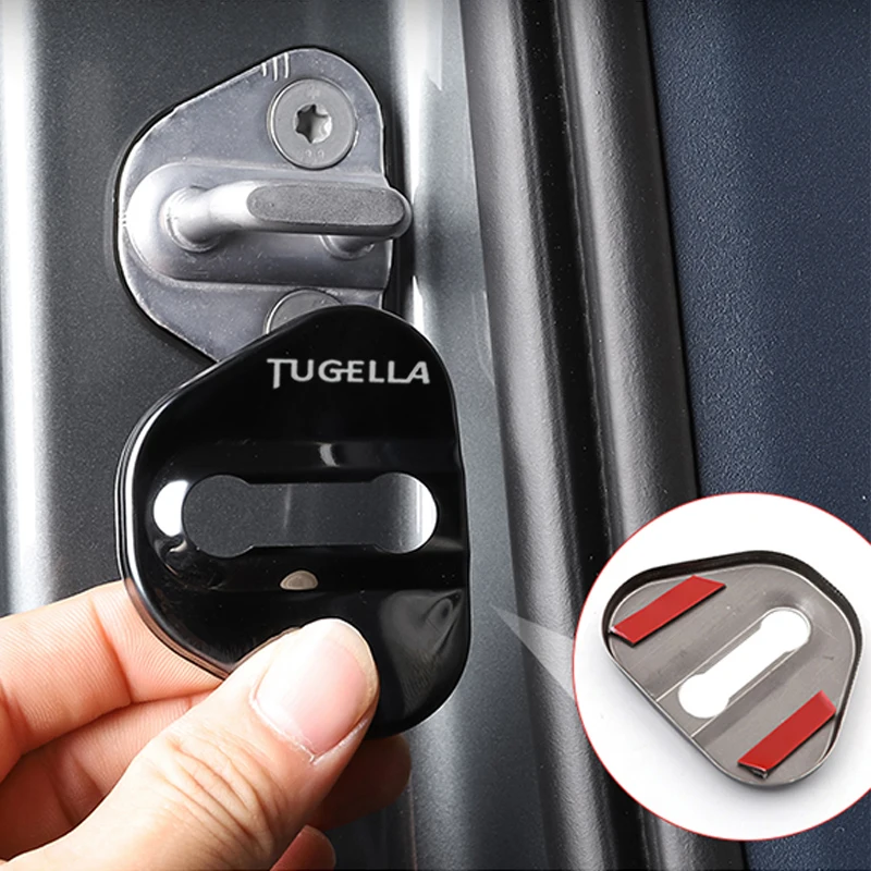 For Geely Tugella 2022 2023 Accessories Auto Car Door Lock Protect Cover Emblems Case Stainless Steel Decoration