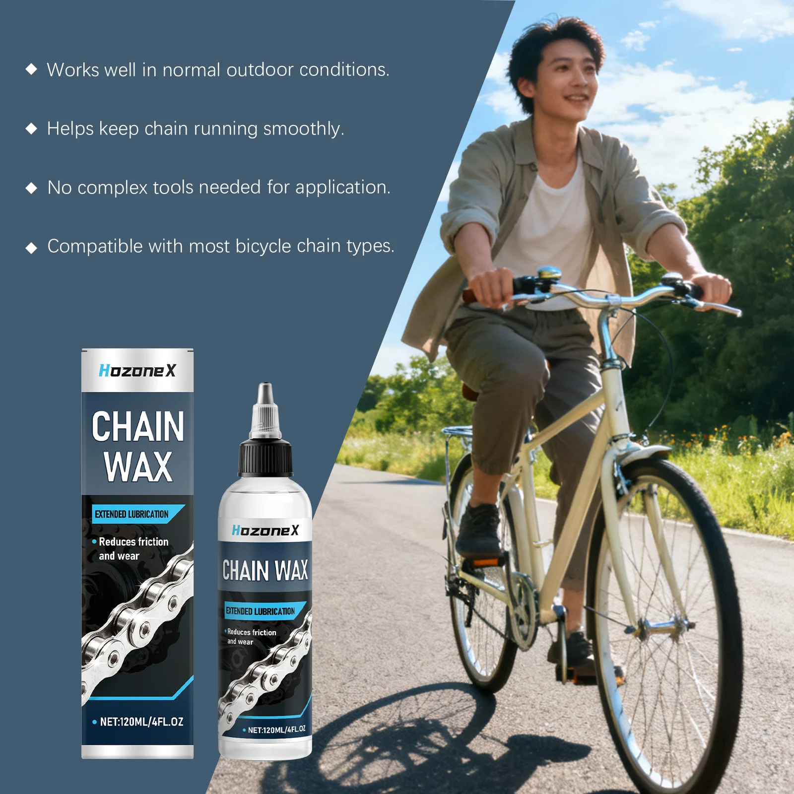 

US EU Warehouse Bicycle Chain Lubricant, Long Lasting Anti-Wear Lubricating Oil Reduce Friction Smooth Riding, Universal Lube for Daily Outdoor Bike Chain Care Maintenance