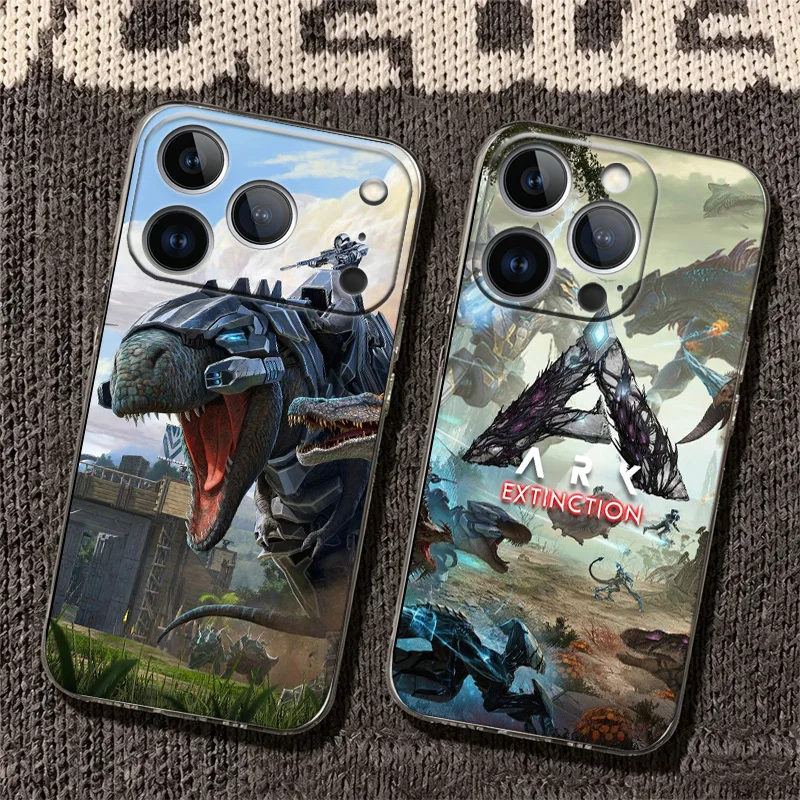 Coque de téléphone Game ARK Survival Evolved pour iPhone 17 Air 16E 17E 16 Pro 15 Pro Max 14 13 Plus 12 Mini 11 avec protection d'appareil photo Apple C